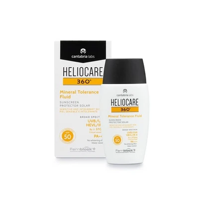 Heliocare 360 Mineral SPF50 Face Sunscreen 50ml, Hypoallergenic, Transparent