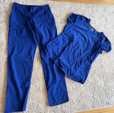 ROYAL BLUE SCRUBSTAR SCRUB SET, SIZE MEDIUM SHIRT, SIZE SMALL PANTS