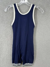 MatMan Singlet-Wrestling/Lifting/MMA blue white Youth Size Medium