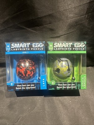 NEW SHIPS FREE Lot Of 2 Smart Egg Labyrinth Puzzle Level 1 Lava & Lvl 2 Capsule