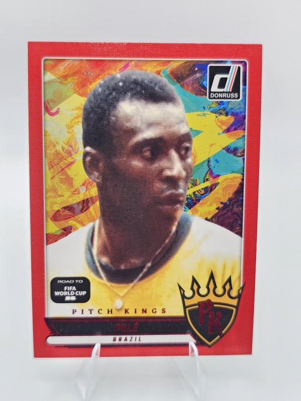 2025-26 Donruss Road to FIFA World Cup Pitch Kings Red #23 Pele Brazil