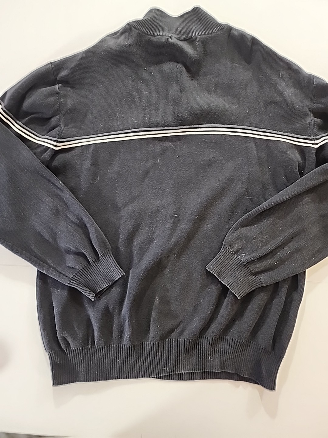 Method Knit Quarter Zip Pullover Sweater Black Me… - image 9