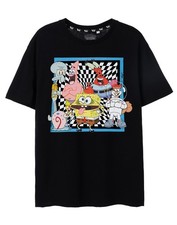 Image of SpongeBob SquarePants Short Sleeved T-Shirt | Mens Black | Official Merch