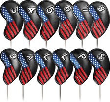 Iron Wedge Golf Head Covers Embroidered Labels Fits Most Clubs Gift Set 12