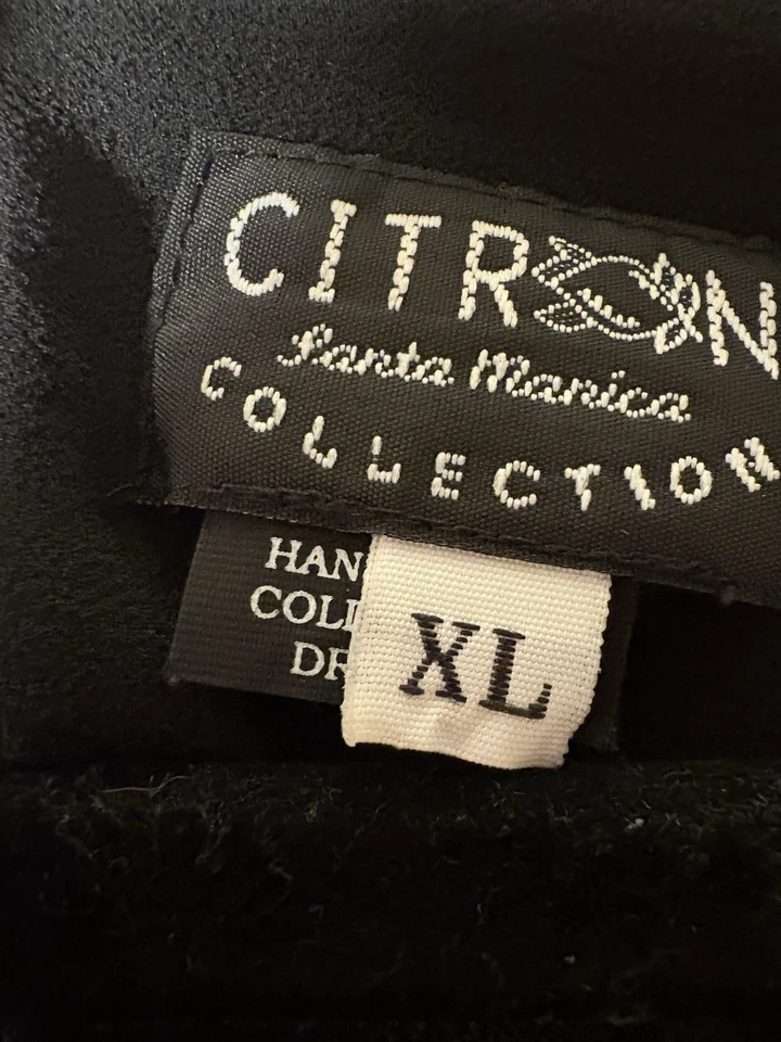 VTG 90s Citron Santa Monica  Asian Dragon Maxi Dress Sz  XL Whimsigoth Velvet - Image 3 of 4