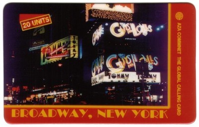 AZA CommNET - 20U New York Bei Nacht - Broadway (2. Auflage) Telefonkarte