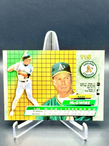 1992 Fleer Ultra - Mark McGwire #115 - Picture 2 of 2