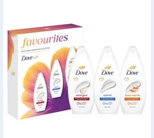 Dove Body Wash Trio Gift Set - Favourites, Hydrate, Velvet Glow, Fruity Nourish