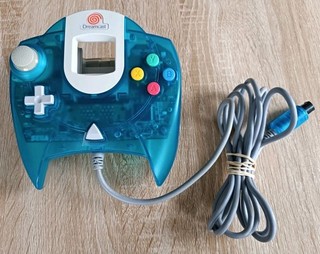 Manette Controller SEGA Dreamcast DC Clear Blue Bleu transparente Tested