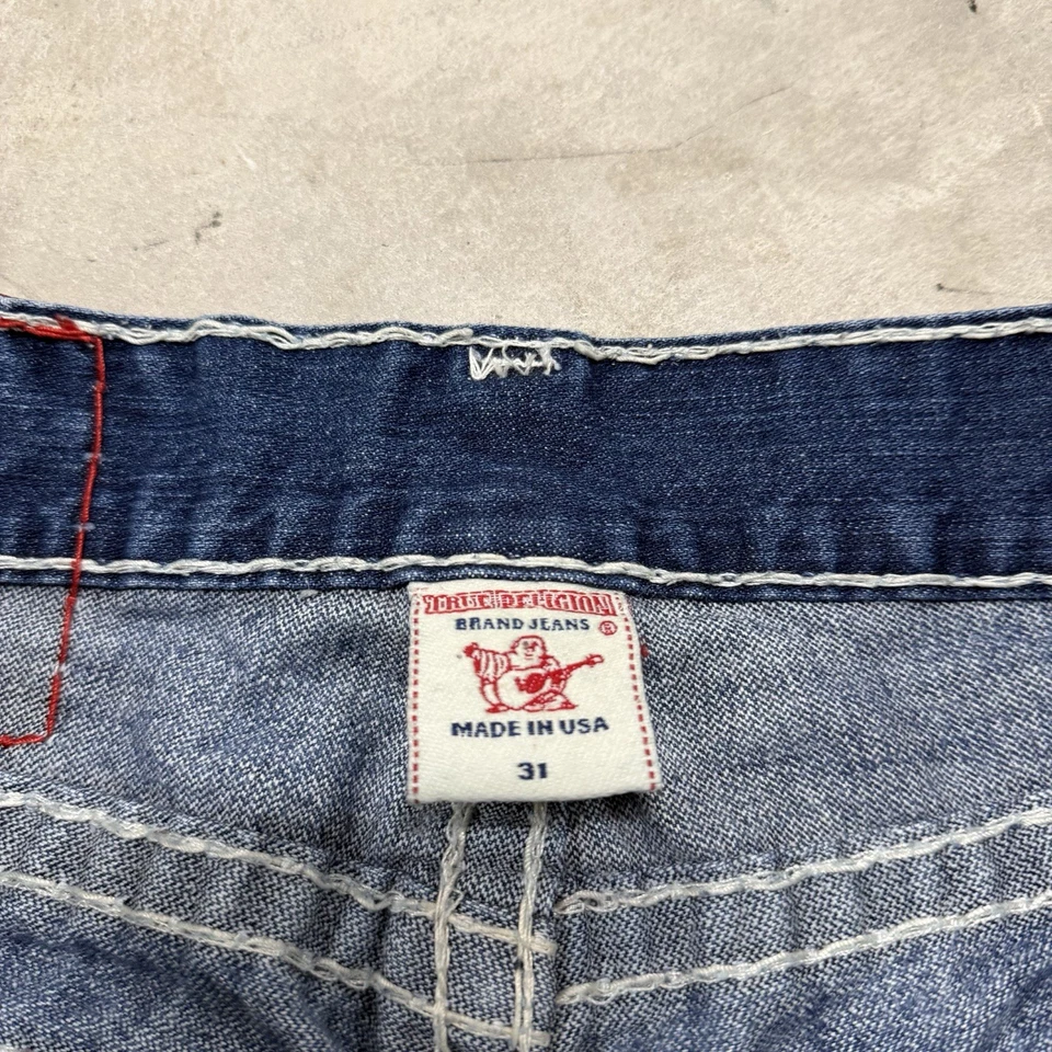 True Religion Men's Ricky Super T Thick Stitch Jeans Blue, 34x30 - Image 4 of 4