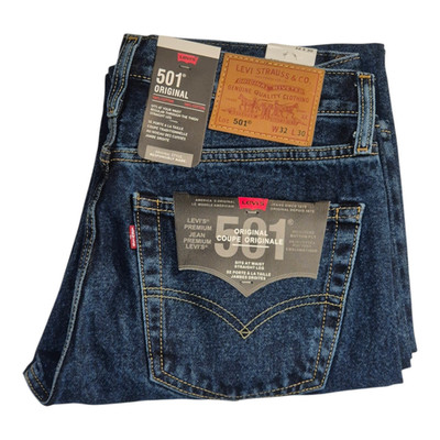Levi s 501 Blue Stonewash Herren Jeans Original Fit Straight Leg