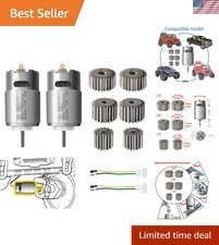 2PCS 24V RS555 High-Speed 35000RPM Motors with 15T/19T/23T Gears for Kids' Cars