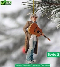 RARE Dwight Yoakam Christmas Flat 2D Acrylic Ornament Style 3 Two Sides