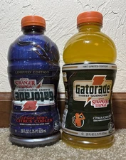 2 Gatorade Upside Down Citrus Cooler 28oz Bottle  Stranger Things Limited Edtion