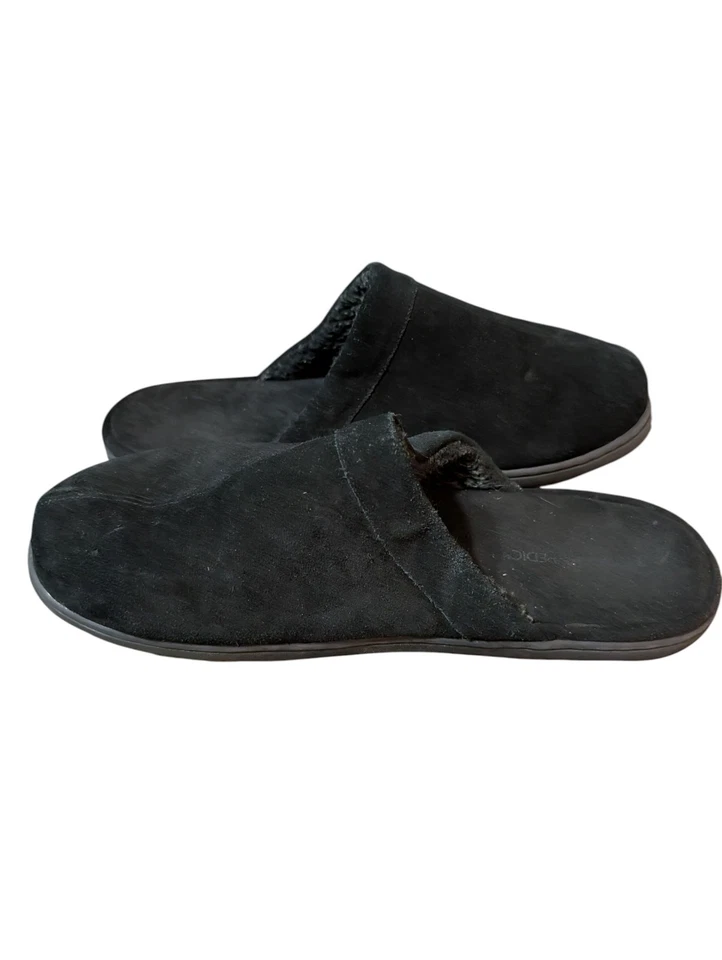 Zapatillas sin cordones Tempur-Pedic para hombre Lonny Scuff negras gamuza piel sintética 15 M Foto 4 de 4