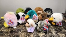 Vintage 1990s Puffkins Collection Plush Swibco Lot 9 Plush / 2 Mini Keychains