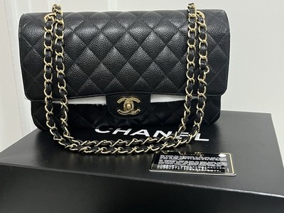 Chanel 2005-06 Black Caviar Medium Classic Double Flap Bag 24k GHW