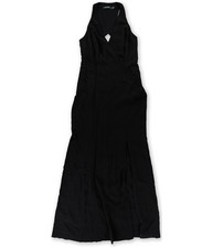 Ralph Lauren Womens Stretch-Crepe Gown Dress, black, 8