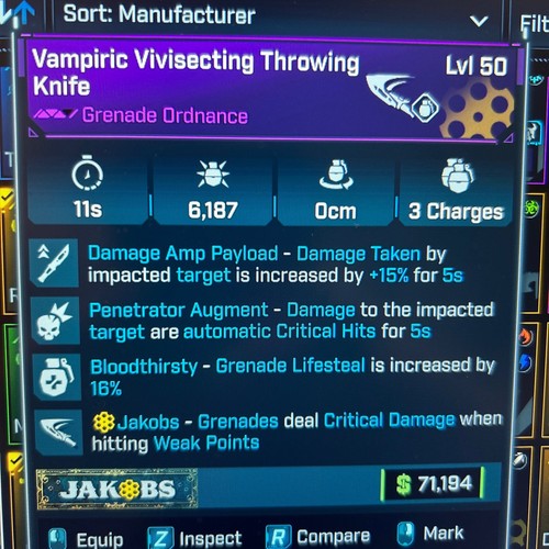 Looking For Level 47-50 Penetrator Knife In Borderlands - Foto 11