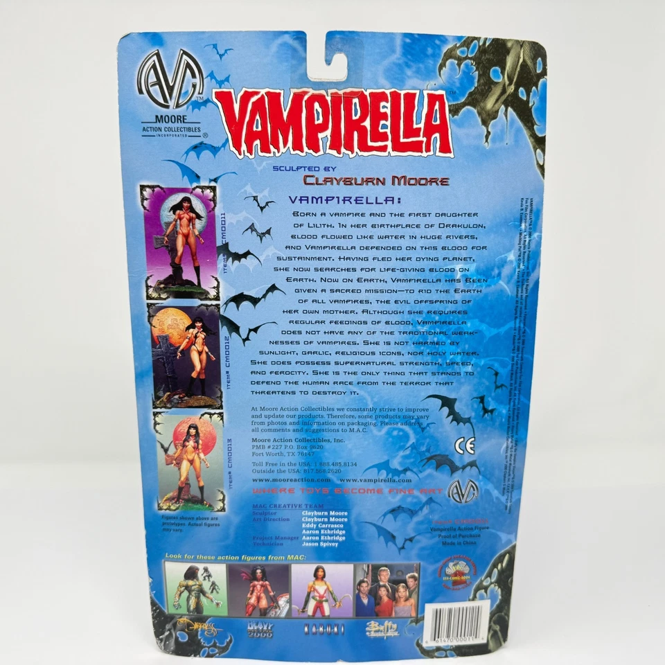 2000 Vampirella esculpido Clayburn Moore Harris quadrinhos Moore colecionável de ação - Imagem 3 de 4