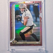Taysom Hill 2025 Topps Chrome Football Leather Refractor #222