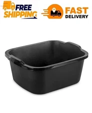 Sterilite 18 Qt. Dishpan Plastic, Black