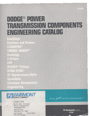 Dodge Power Transmission Components Engineering Catalog