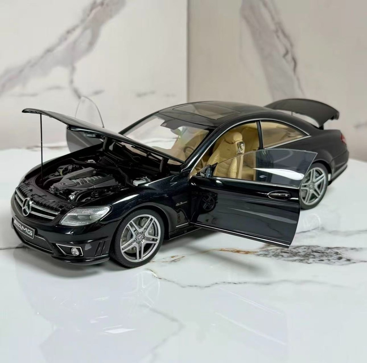 SUPER RARE* AUTOart 1/18 Mercedes Benz CL63 AMG Black | eBay