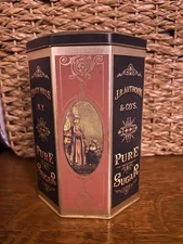 Vintage Decorative Tin Storage Unity Mills Sugar Container Made In England