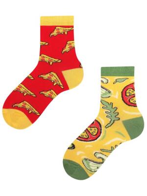 Lustige Socken TODO Colours für Kinder Pizzamuster, Käse, Tomate Bunte Socken