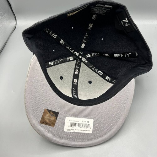 New York Knicks Hat Men 7 7/8 Denim Black Gray 59Fifty New Era NBA Fitted Cap - Picture 5 of 8