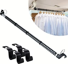 Car Clothes Hanger Bar Expandable Clothes Rack Hanging Rod for Car Truck SUV