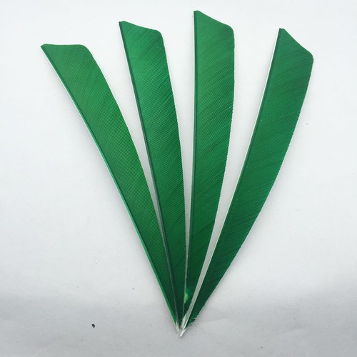 100pcs 5" Shield Cut Archery Fletches Red White Black Feather Fletchings - RW - Picture 10 of 15