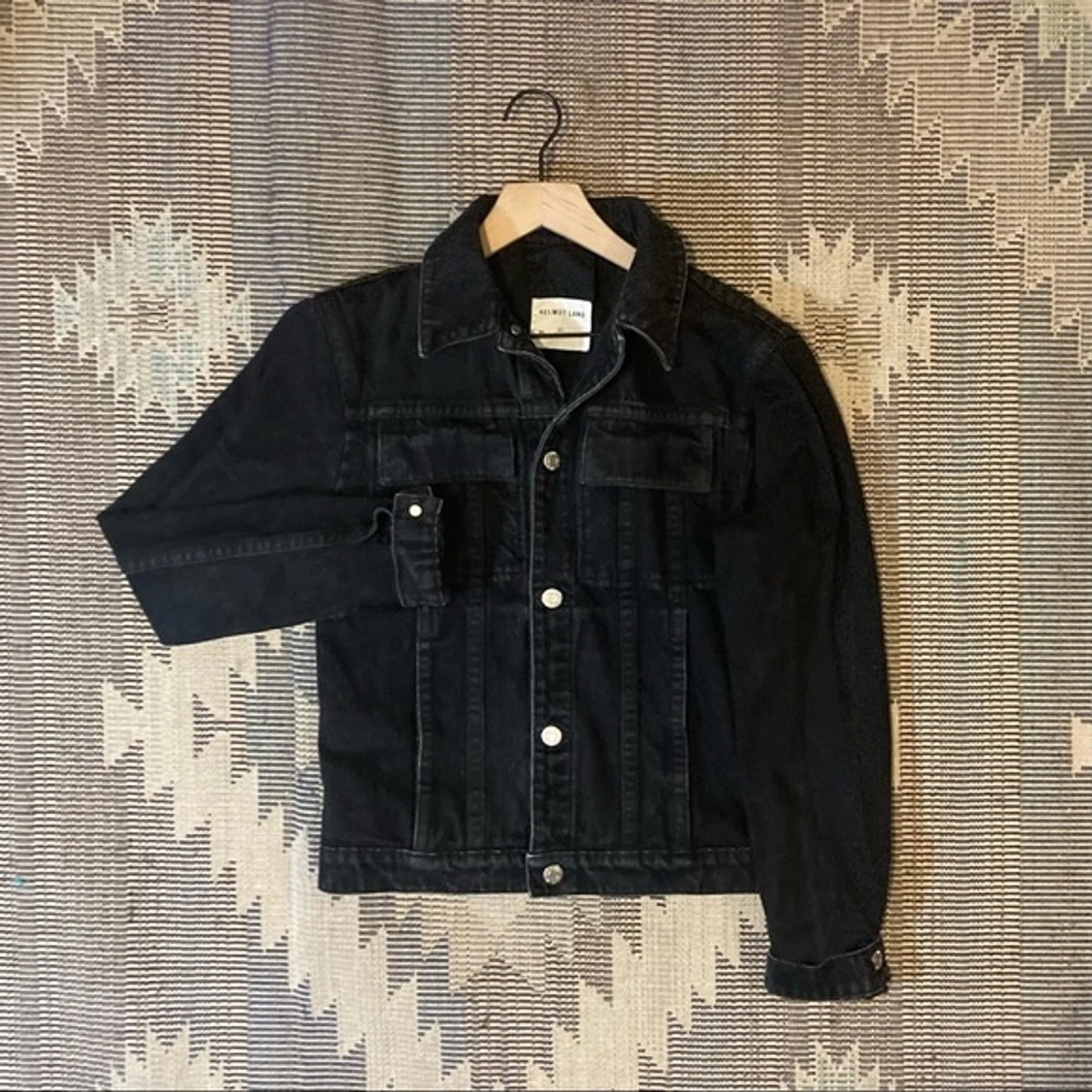 Helmut Lang Mr 87 Black Distressed Button Up Jacket Coats jackets
