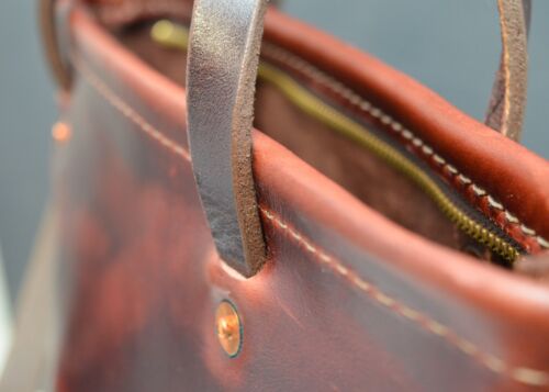 Orox Leather Co. Merces Cross handgefertigte Mahagoni Leder Schultertasche Tasche Handtasche - Bild 6 von 13