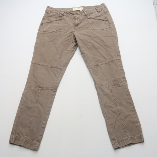 Aventura Damen Bio-Baumwolle Chino Hose Größe 14 Braun Stretch Mittelhoch Freizeit