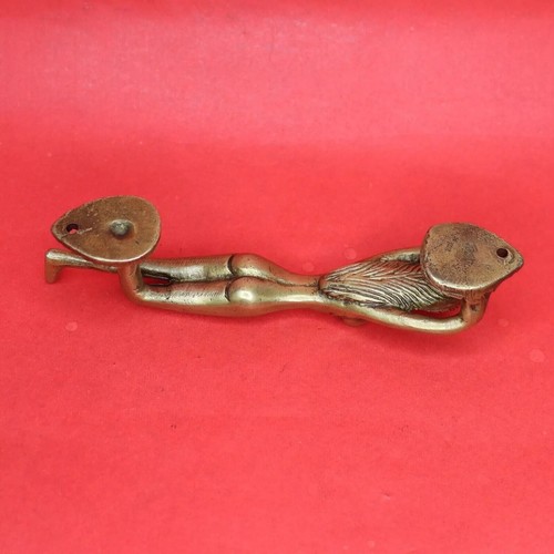 Yoga Lady Shape Handcrafted Brass Victorian Style Home Decor Door Pull Handle - Picture 9 of 10