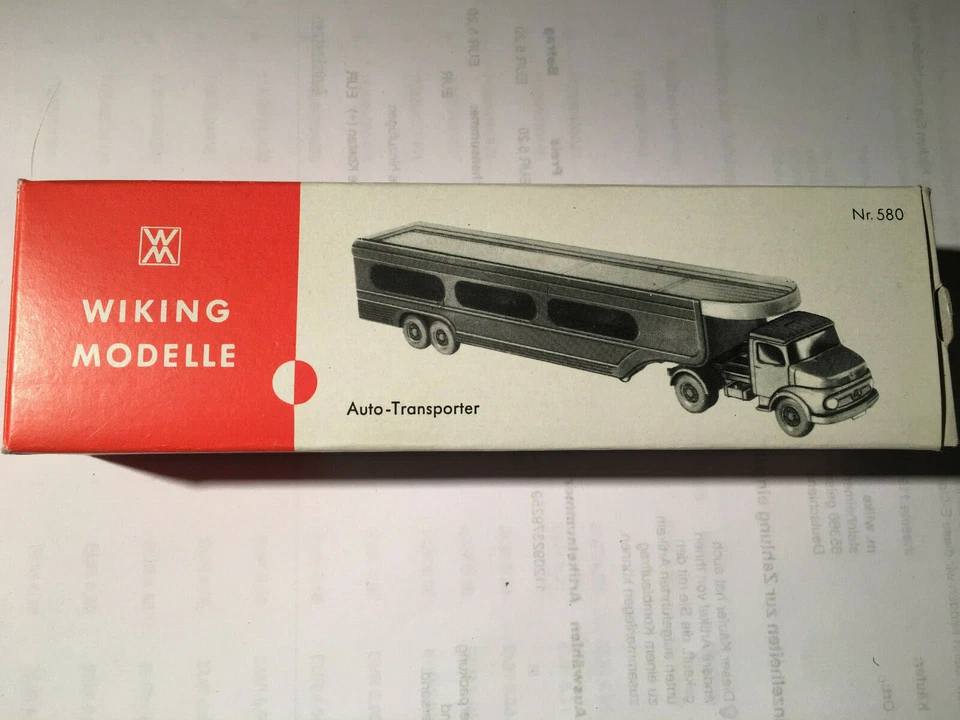 WM Nr. 580 Leerkarton f. Wikingautos Auto-Transporter