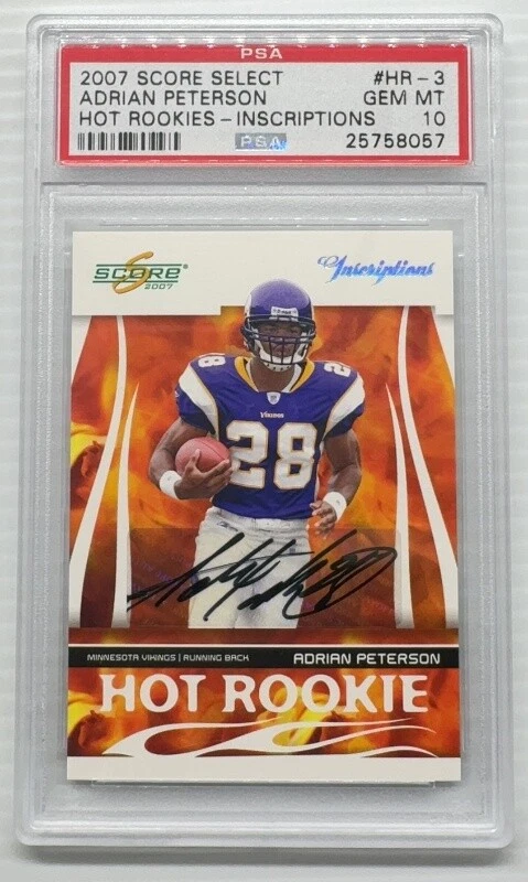Adrian Peterson Score Select Hot Rookies #HR3 Inscriptions