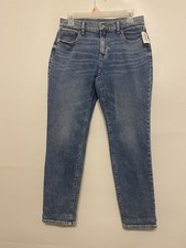 NWT Old Navy Boyfriend Jeans Womens 4 Mid Rise Straight Leg 29  Waist 27" Inseam