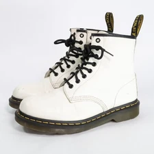 Dr. Doc Martens 1460 Smooth Lace Up Boots Womens Size 7 White