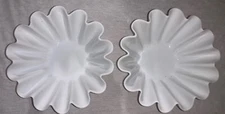 Set 2 HIC Fine White Porcelain Ruffled Edge Serving Bowls