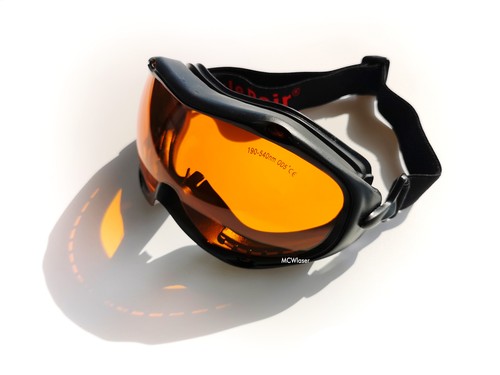 MCWlaser Laser Safety Goggles Protective Glasses 190-540 nm OD6+ Eye Protection - Picture 2 of 5