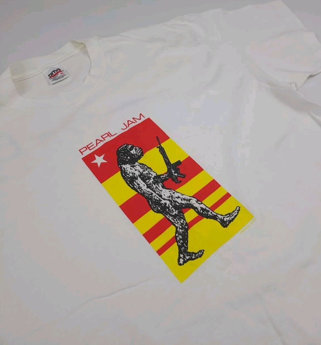 Vintage 90s Pearl Jam Print T Shirt Vtg Rare Concert Tour Vintage 90s Pearl Jam Print T Shirt Vtg Rare Concert Tour