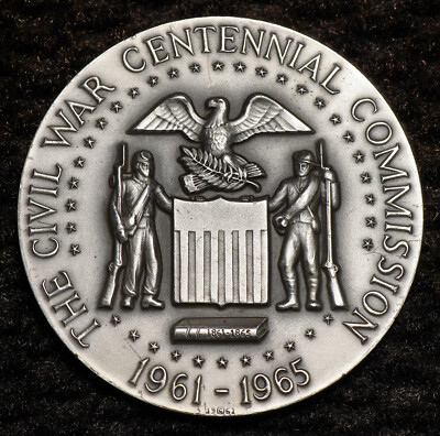 1962 Civil War 100th Ulysses S. Grant Robert E. Lee 4oz 999 Silver