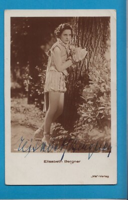 ELISABETH BERGNER Vintage original signed Deutsch Foto - Postkarte Iris
