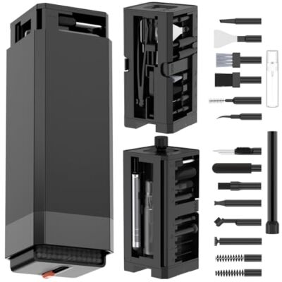  Keyboard Cleaning Kit with Brush, Computer Laptop Cleaner Kit, Phone Black