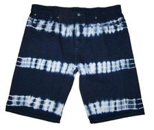 Rare Vintage LEVI STRAUSS  CO Original Riveted Tie Dyed Denim Jean Shorts 38 L