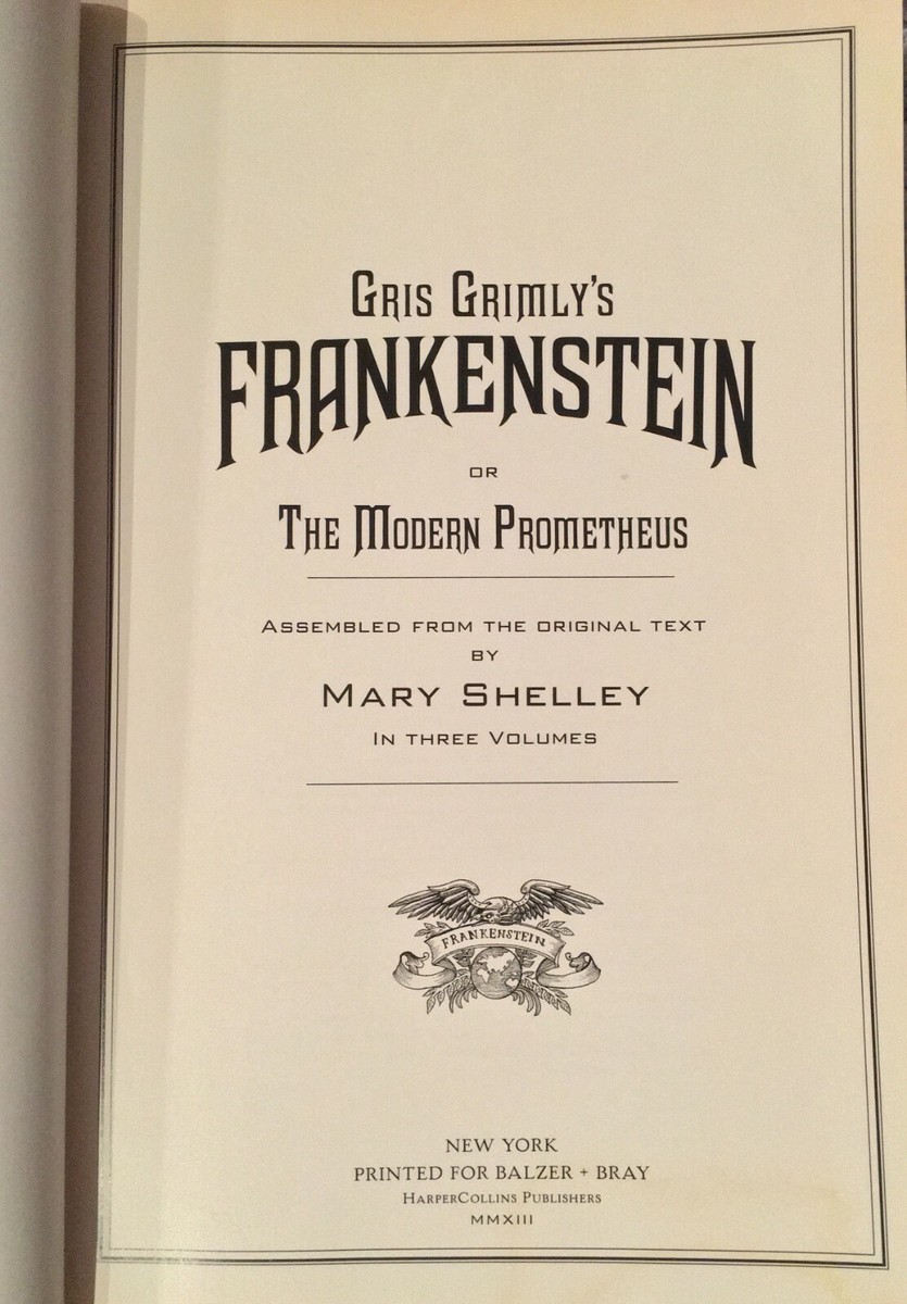 Gris Grimly's Frankenstein 2013 Illustrated Edition Graphic Novel
