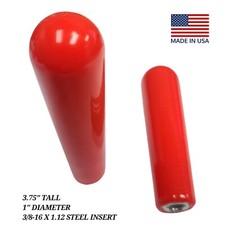 2 Each 3/8-16 3 3/4" Long X 1" Tapered Handle Post Knob Steel Threaded Insert